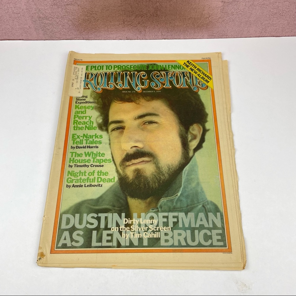 Vintage Rolling Stone Magazine Dustin Hoffman Lenny Bruce December 5, 1974 Music
